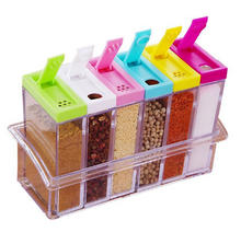 Load image into Gallery viewer, Set of 6 Seasoning Shaker Spice Jars