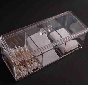 Transparent Acrylic Makeup Cotton Pads Holder